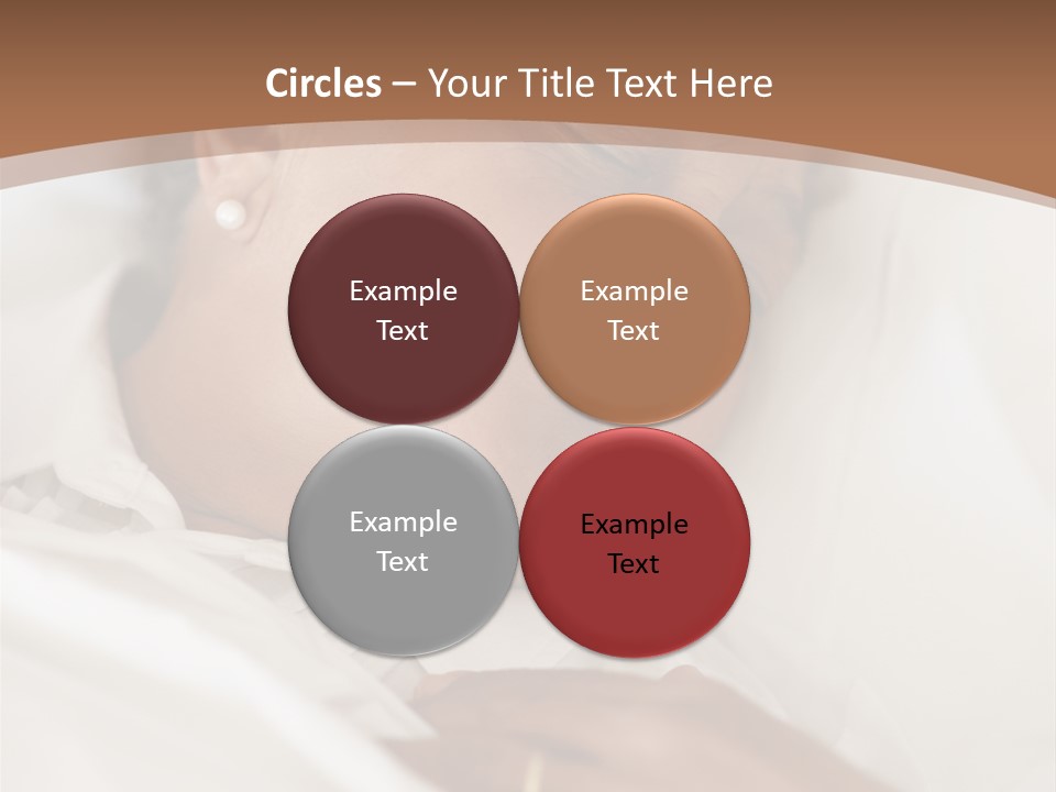 A Woman Sleeping In A Bed With Her Eyes Closed PowerPoint Template