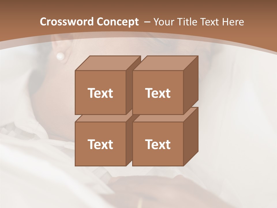 A Woman Sleeping In A Bed With Her Eyes Closed PowerPoint Template