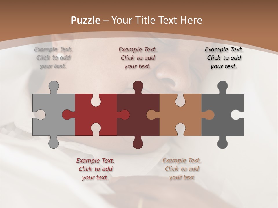 A Woman Sleeping In A Bed With Her Eyes Closed PowerPoint Template