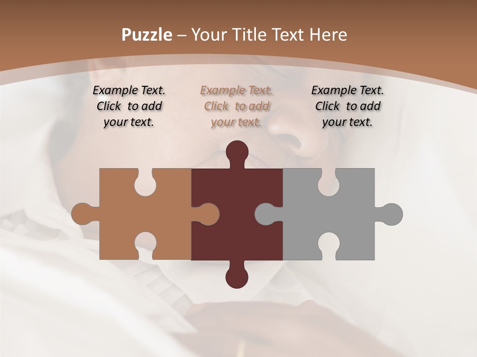 A Woman Sleeping In A Bed With Her Eyes Closed PowerPoint Template