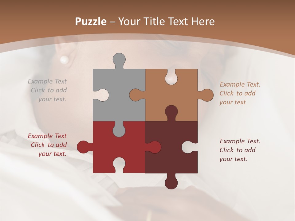 A Woman Sleeping In A Bed With Her Eyes Closed PowerPoint Template