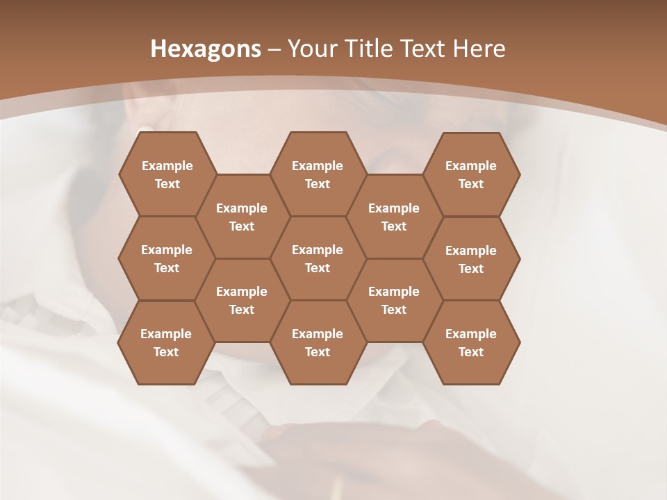 A Woman Sleeping In A Bed With Her Eyes Closed PowerPoint Template