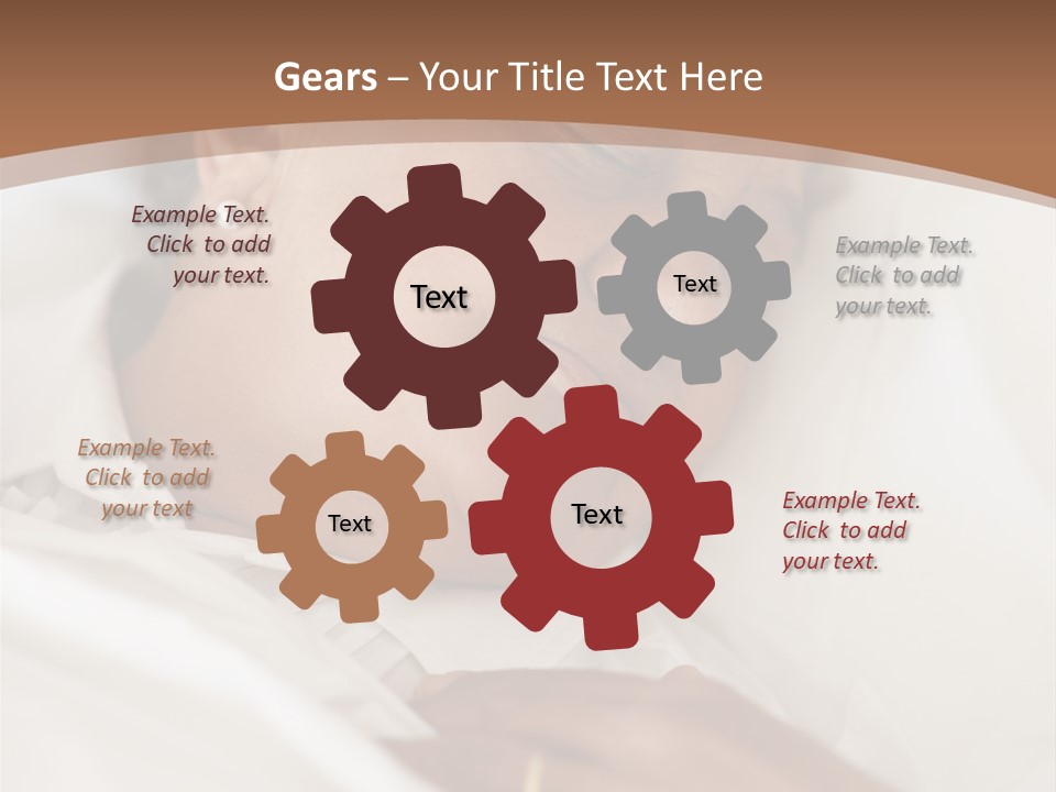 A Woman Sleeping In A Bed With Her Eyes Closed PowerPoint Template