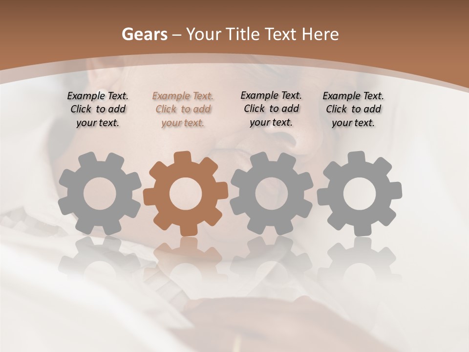 A Woman Sleeping In A Bed With Her Eyes Closed PowerPoint Template