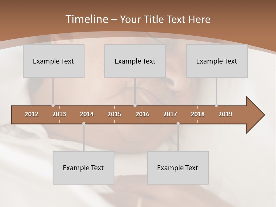 A Woman Sleeping In A Bed With Her Eyes Closed PowerPoint Template