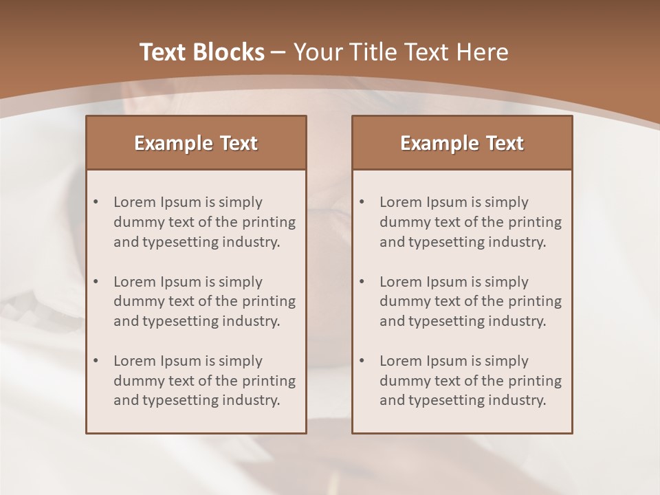 A Woman Sleeping In A Bed With Her Eyes Closed PowerPoint Template