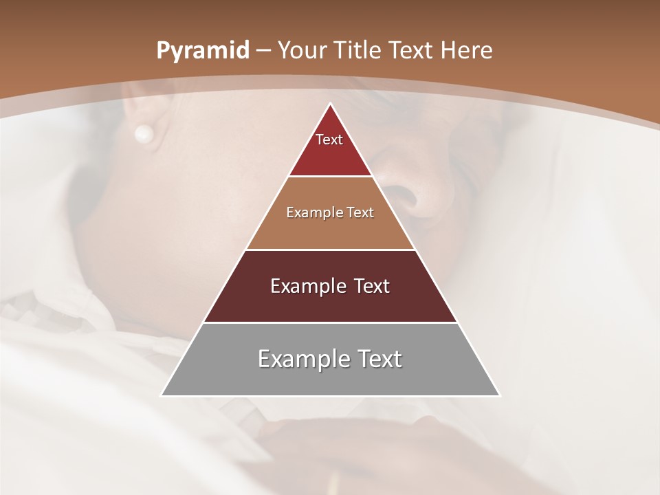 A Woman Sleeping In A Bed With Her Eyes Closed PowerPoint Template