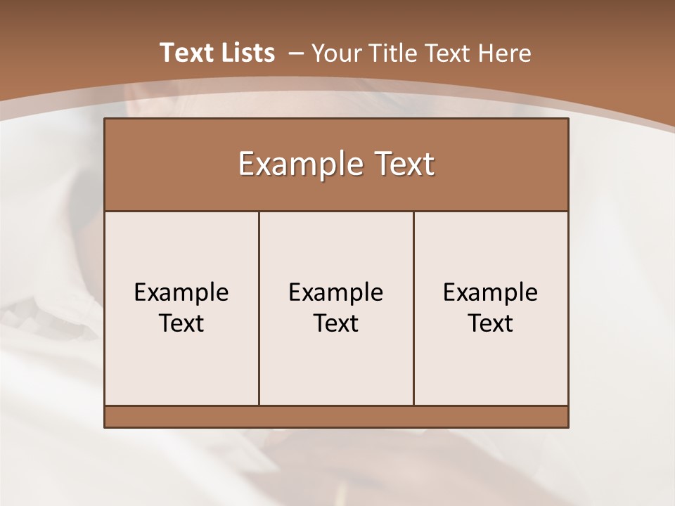 A Woman Sleeping In A Bed With Her Eyes Closed PowerPoint Template