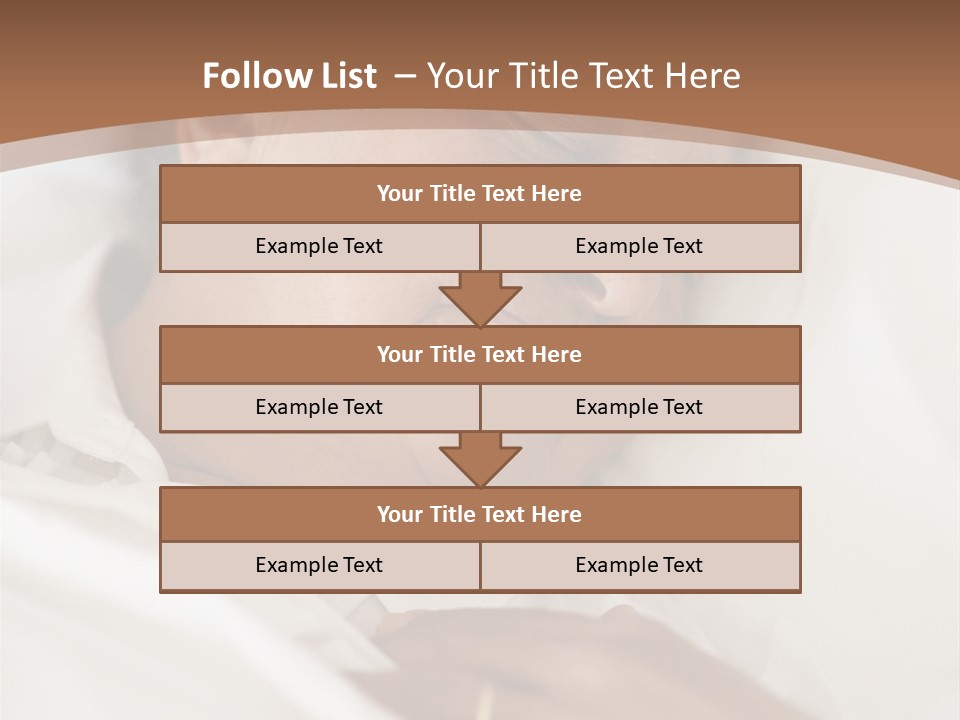 A Woman Sleeping In A Bed With Her Eyes Closed PowerPoint Template
