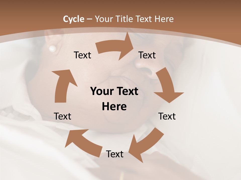 A Woman Sleeping In A Bed With Her Eyes Closed PowerPoint Template