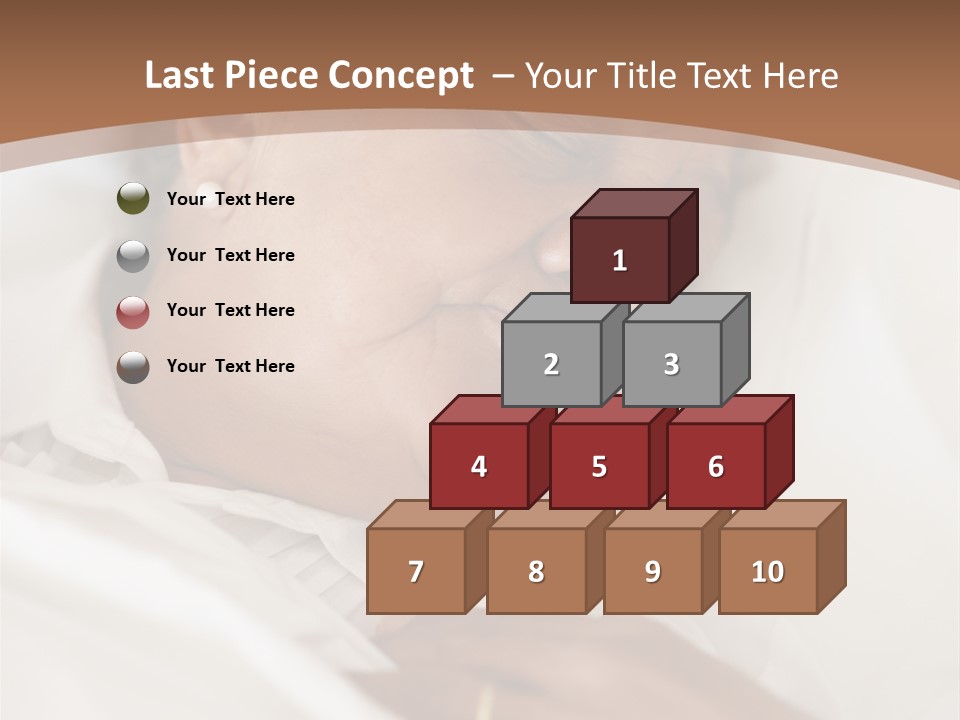 A Woman Sleeping In A Bed With Her Eyes Closed PowerPoint Template