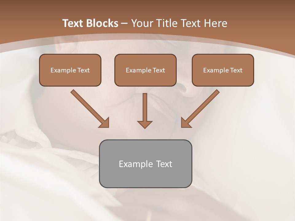 A Woman Sleeping In A Bed With Her Eyes Closed PowerPoint Template