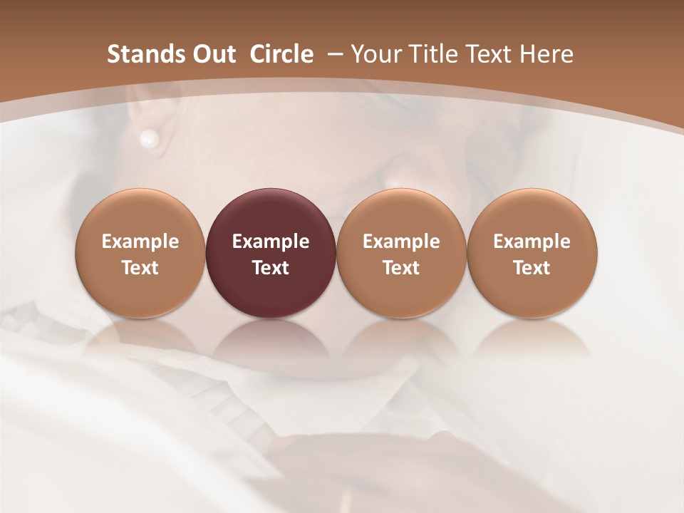 A Woman Sleeping In A Bed With Her Eyes Closed PowerPoint Template