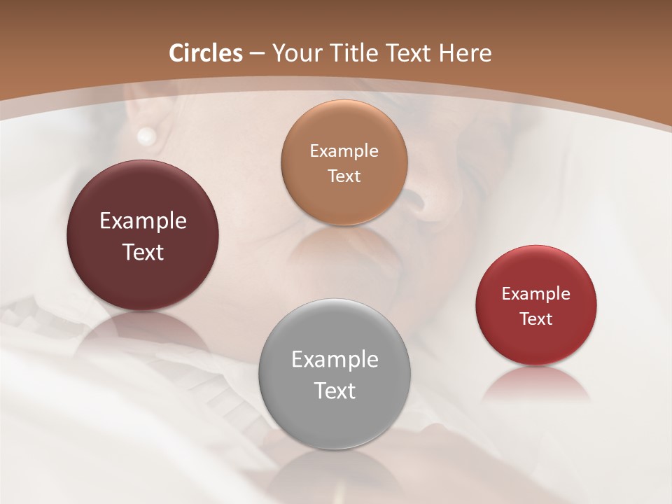 A Woman Sleeping In A Bed With Her Eyes Closed PowerPoint Template