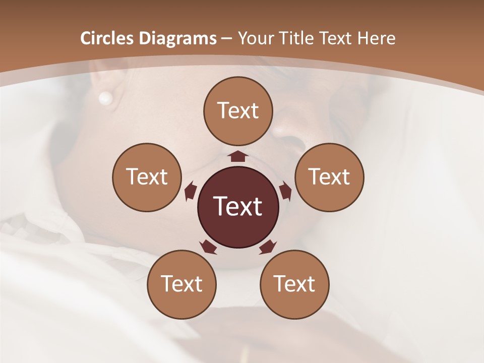 A Woman Sleeping In A Bed With Her Eyes Closed PowerPoint Template