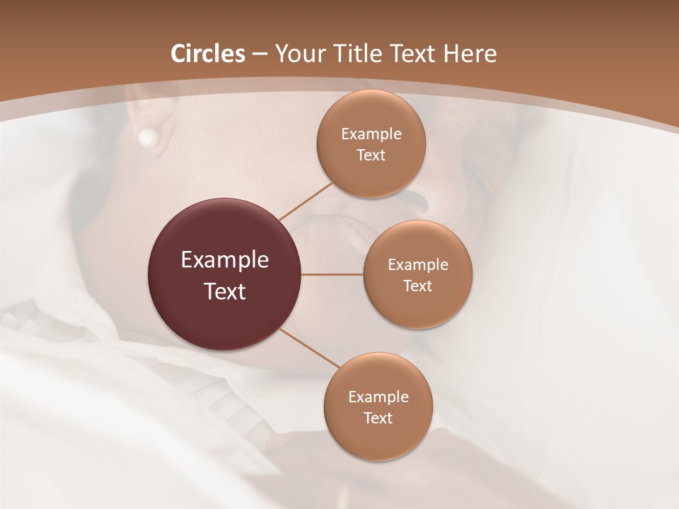 A Woman Sleeping In A Bed With Her Eyes Closed PowerPoint Template