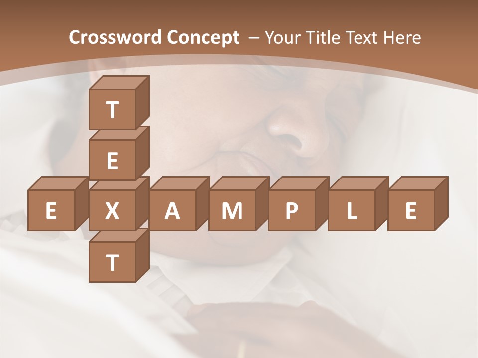 A Woman Sleeping In A Bed With Her Eyes Closed PowerPoint Template