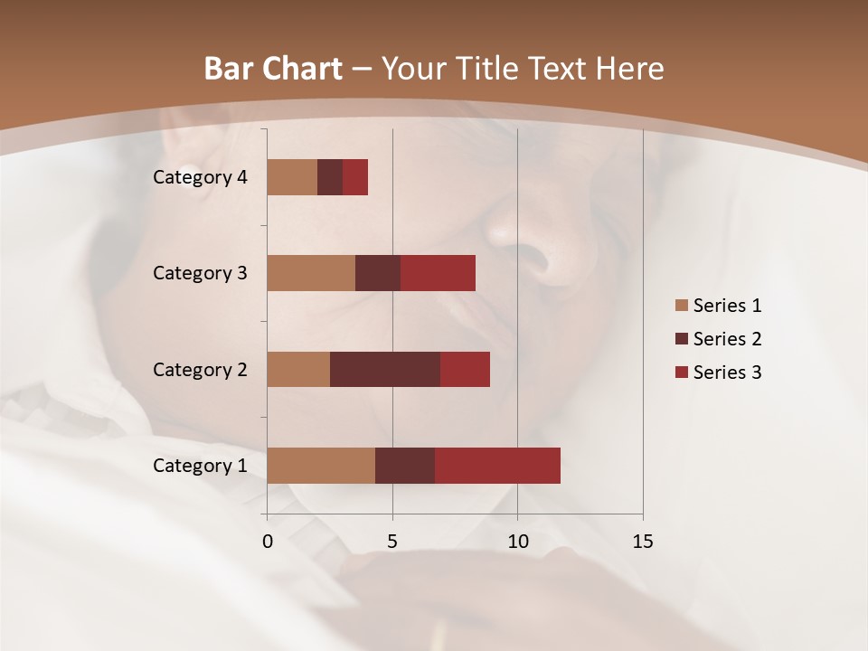 A Woman Sleeping In A Bed With Her Eyes Closed PowerPoint Template