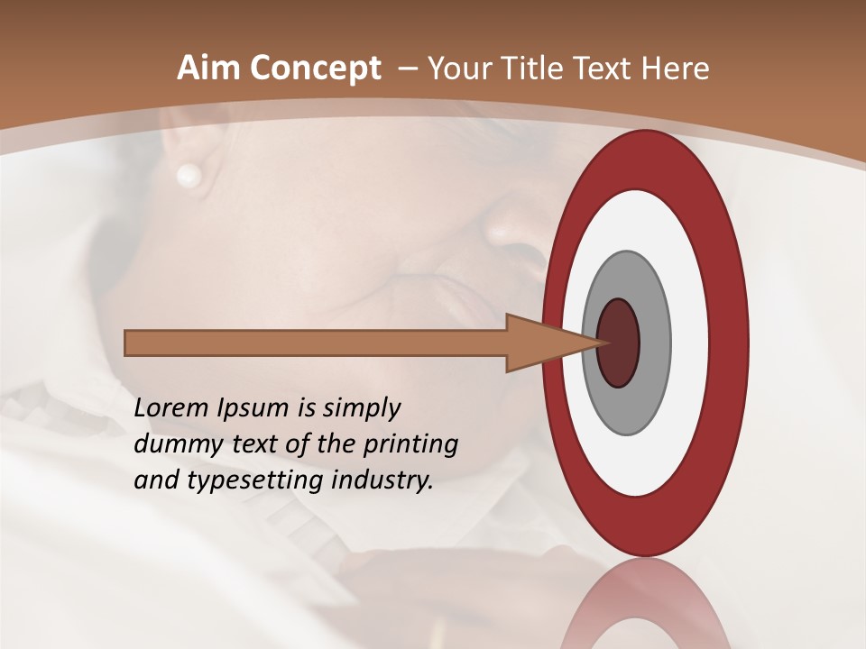 A Woman Sleeping In A Bed With Her Eyes Closed PowerPoint Template