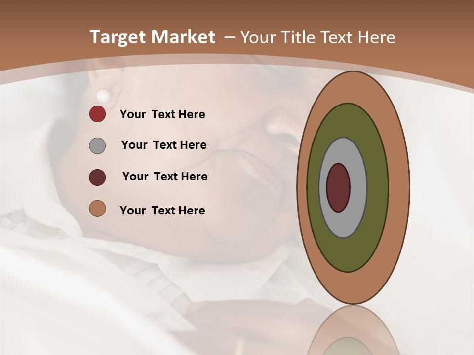 A Woman Sleeping In A Bed With Her Eyes Closed PowerPoint Template