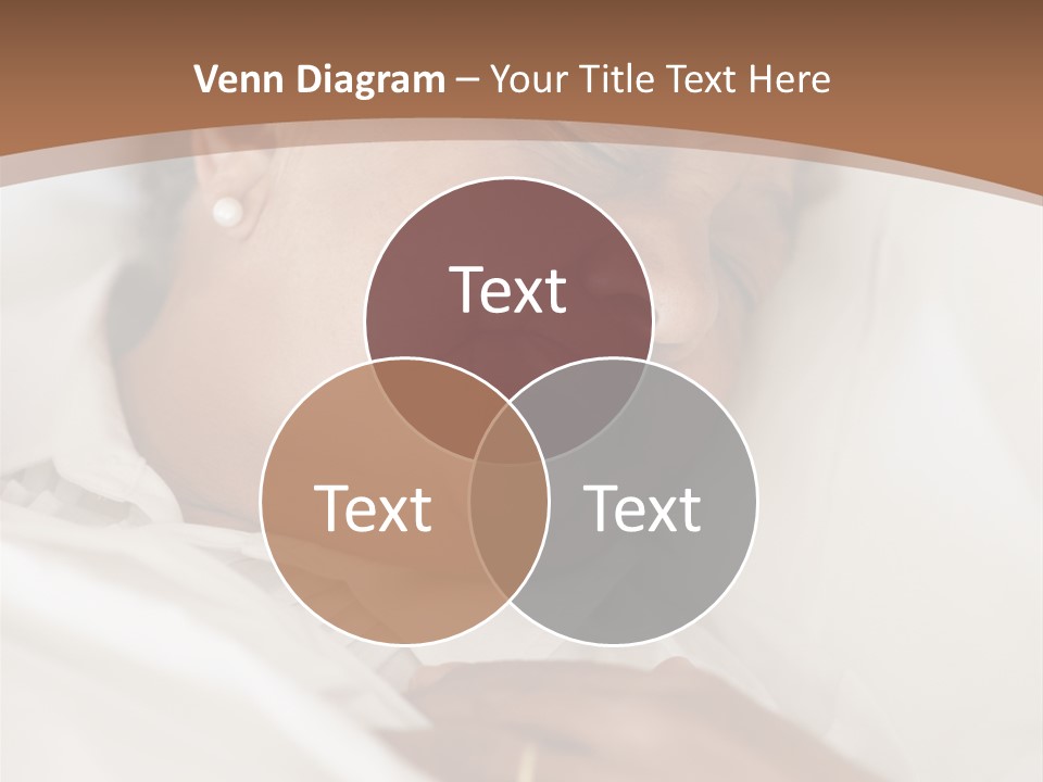 A Woman Sleeping In A Bed With Her Eyes Closed PowerPoint Template