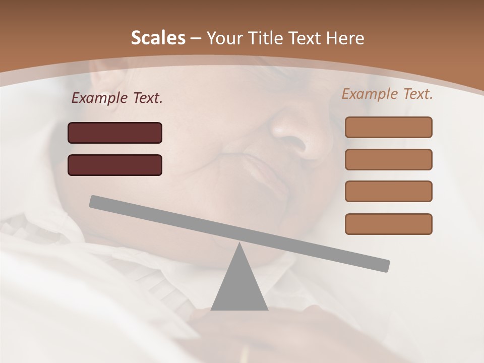 A Woman Sleeping In A Bed With Her Eyes Closed PowerPoint Template