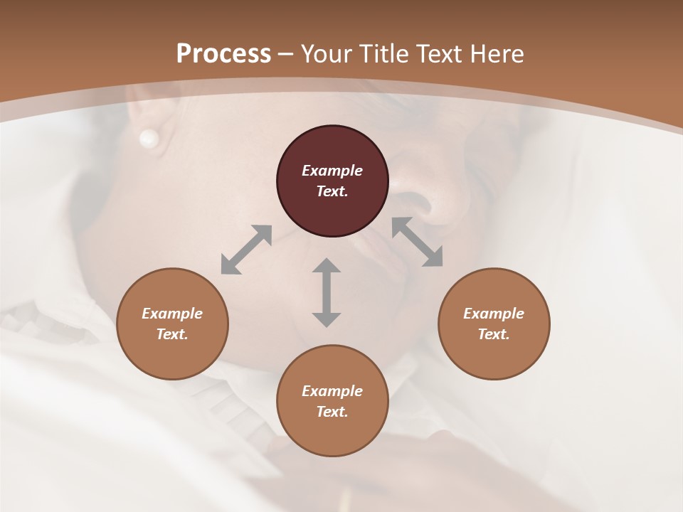 A Woman Sleeping In A Bed With Her Eyes Closed PowerPoint Template