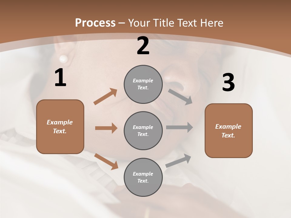 A Woman Sleeping In A Bed With Her Eyes Closed PowerPoint Template