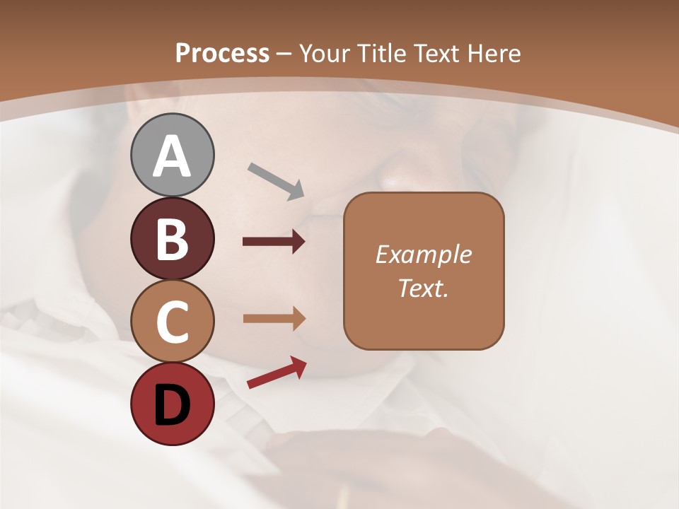 A Woman Sleeping In A Bed With Her Eyes Closed PowerPoint Template