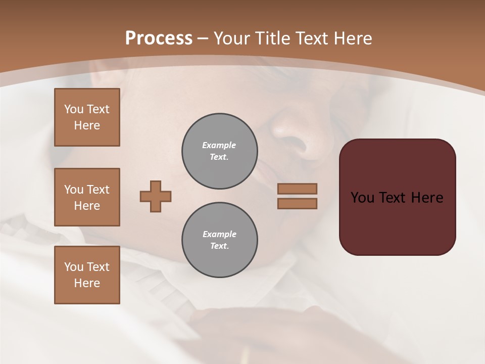 A Woman Sleeping In A Bed With Her Eyes Closed PowerPoint Template