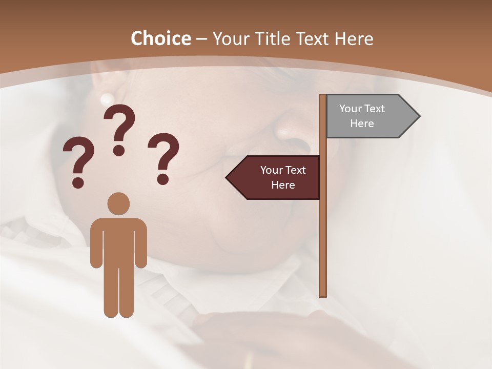 A Woman Sleeping In A Bed With Her Eyes Closed PowerPoint Template