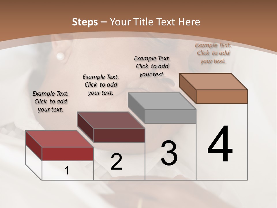 A Woman Sleeping In A Bed With Her Eyes Closed PowerPoint Template