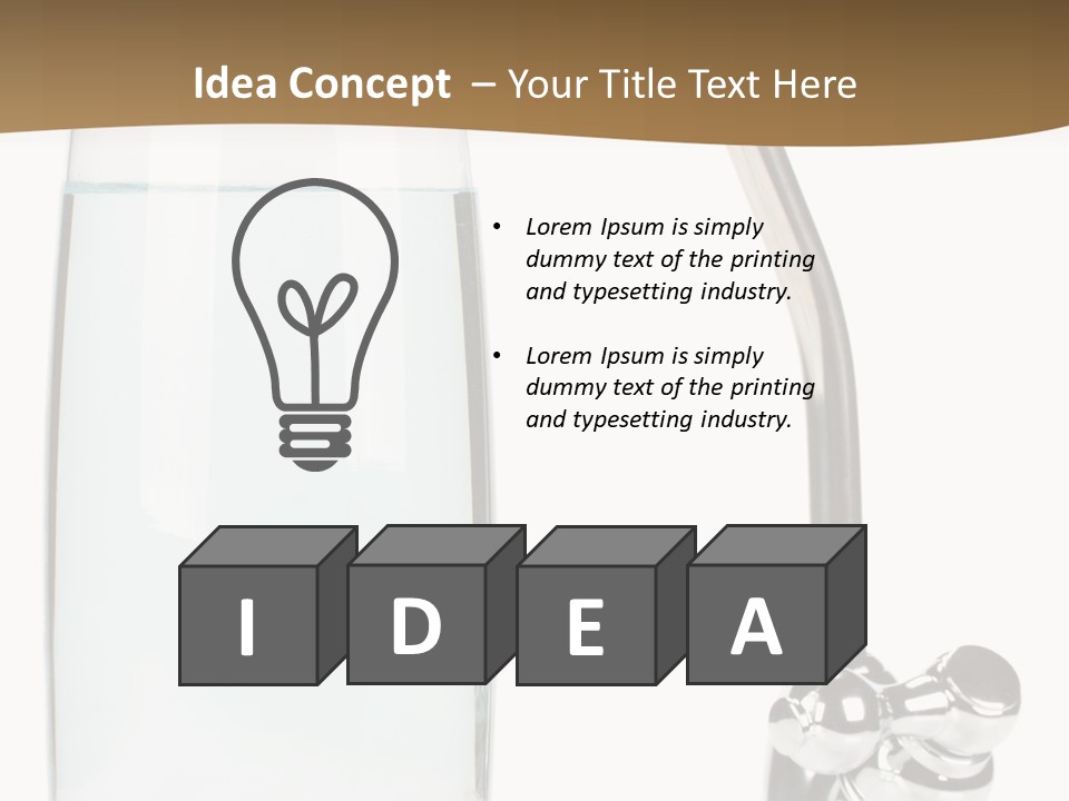 Device Natural Tapwater PowerPoint Template