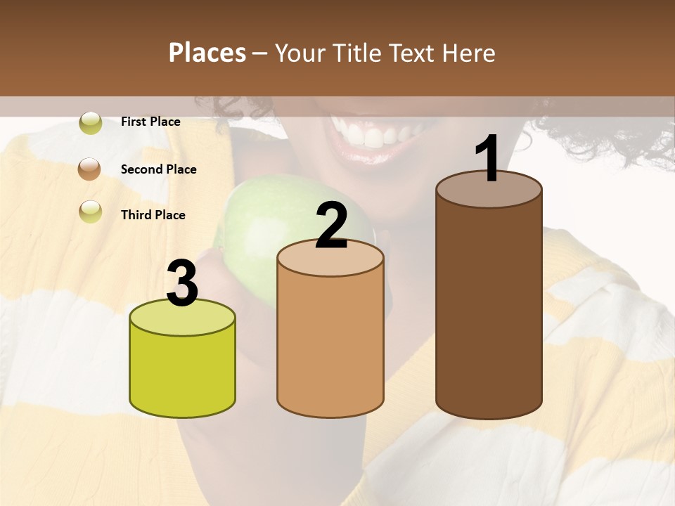 Cheerful Beautiful Teenager PowerPoint Template