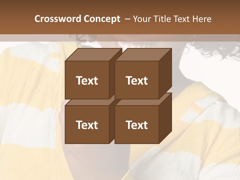 Cheerful Beautiful Teenager PowerPoint Template