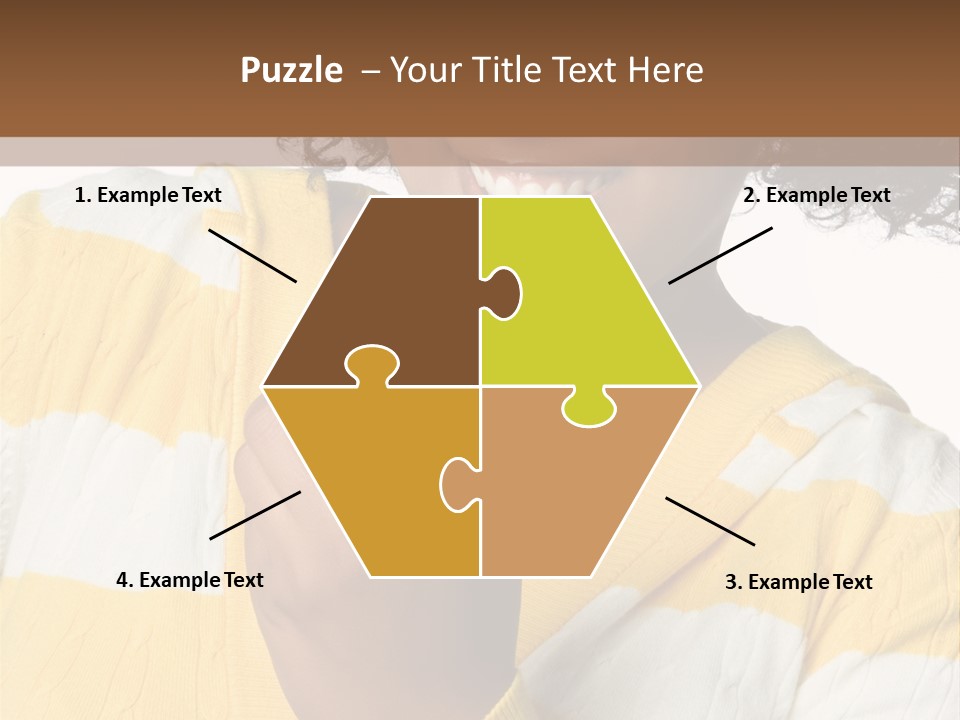 Cheerful Beautiful Teenager PowerPoint Template