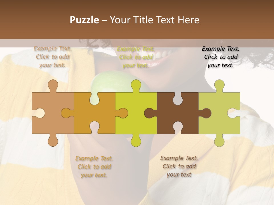 Cheerful Beautiful Teenager PowerPoint Template