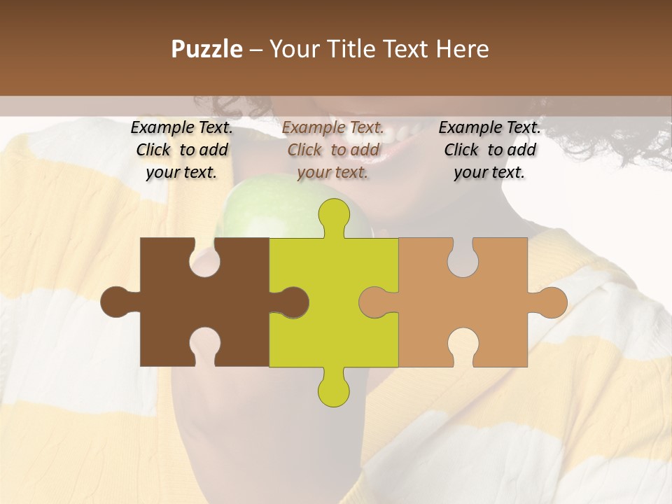 Cheerful Beautiful Teenager PowerPoint Template