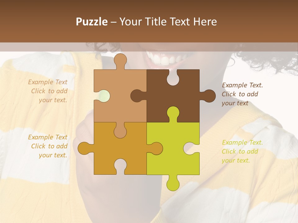 Cheerful Beautiful Teenager PowerPoint Template