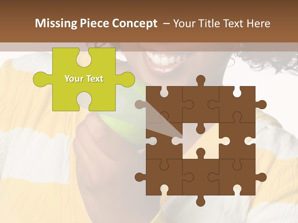 Cheerful Beautiful Teenager PowerPoint Template