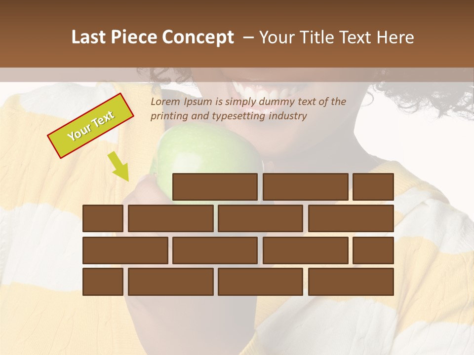 Cheerful Beautiful Teenager PowerPoint Template