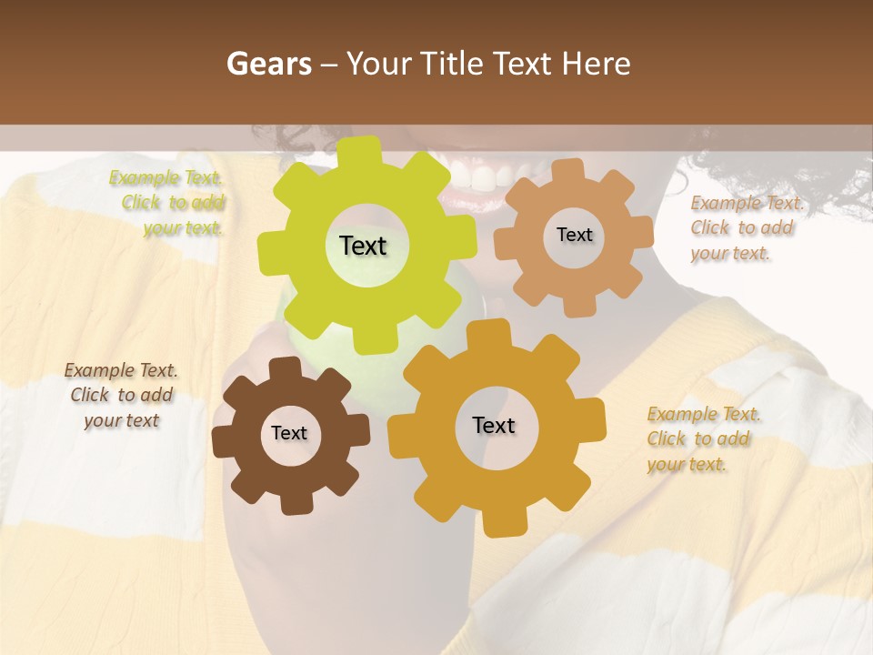 Cheerful Beautiful Teenager PowerPoint Template