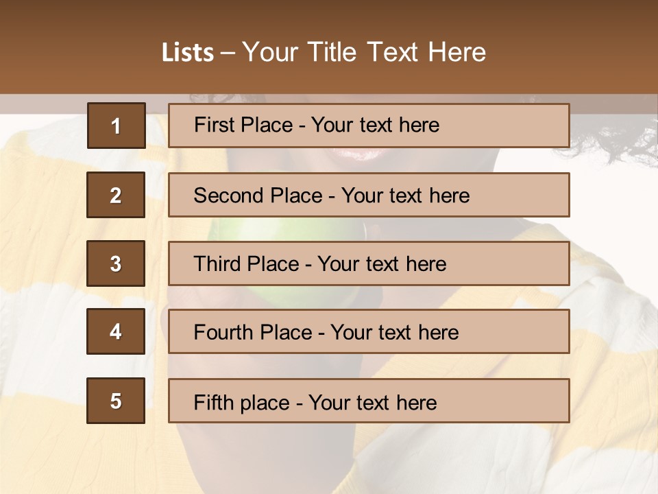 Cheerful Beautiful Teenager PowerPoint Template