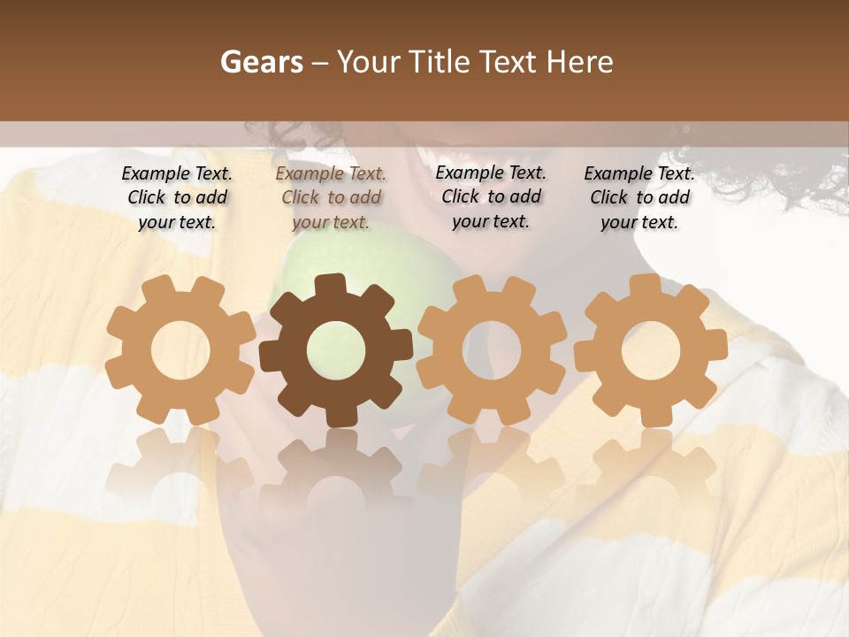 Cheerful Beautiful Teenager PowerPoint Template