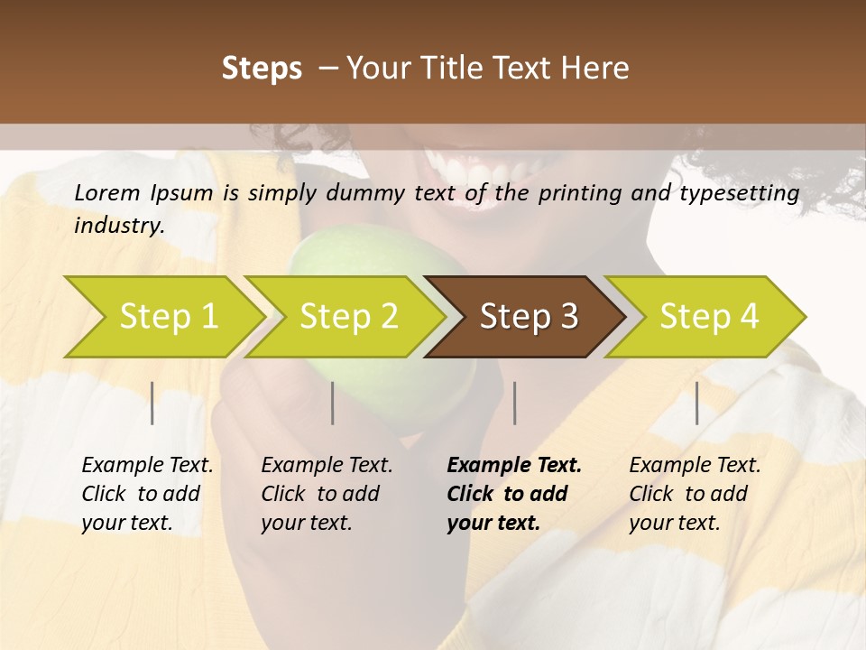Cheerful Beautiful Teenager PowerPoint Template