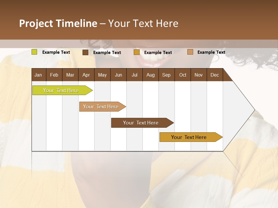 Cheerful Beautiful Teenager PowerPoint Template