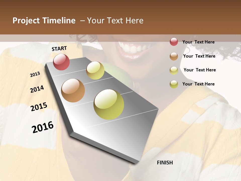 Cheerful Beautiful Teenager PowerPoint Template