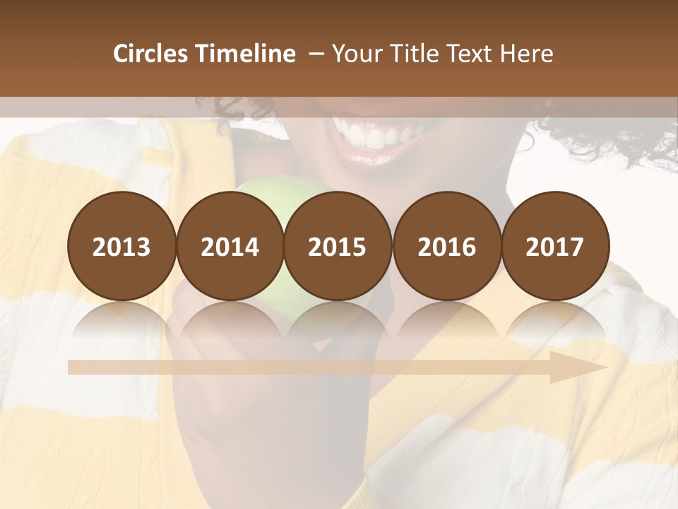 Cheerful Beautiful Teenager PowerPoint Template