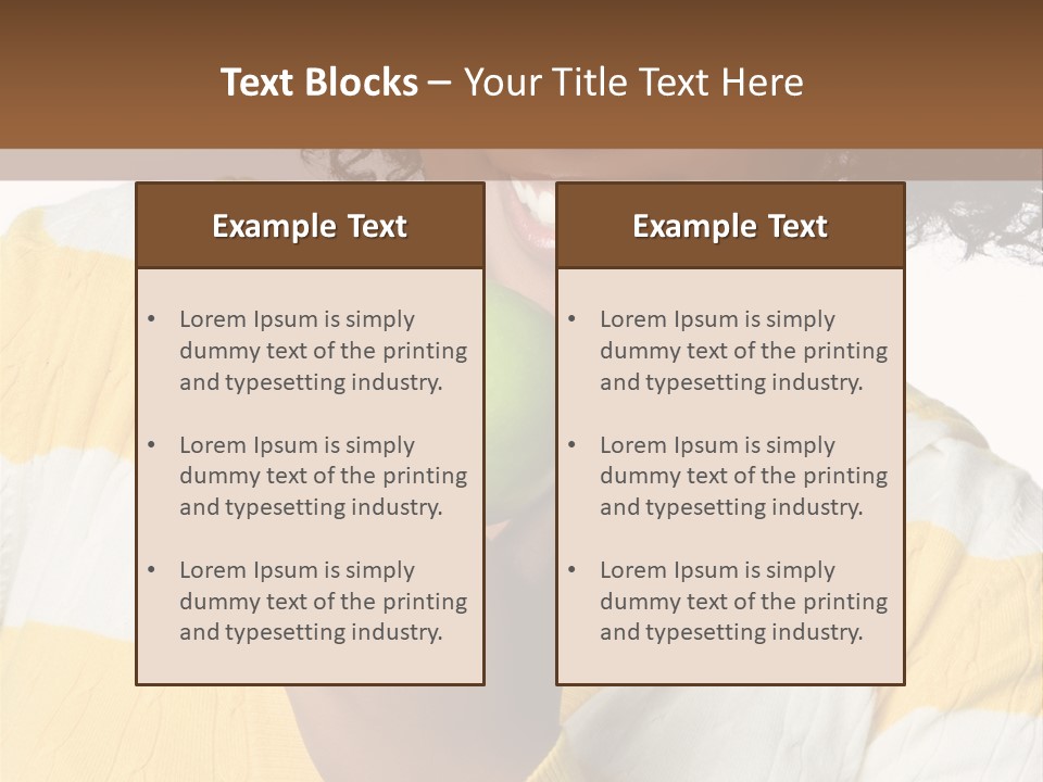 Cheerful Beautiful Teenager PowerPoint Template