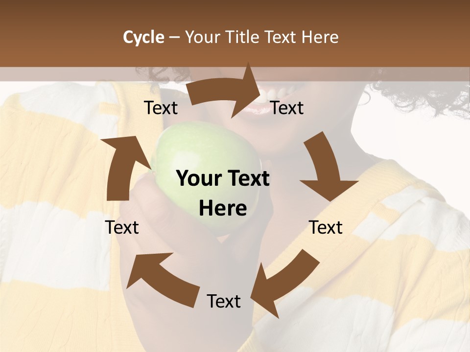 Cheerful Beautiful Teenager PowerPoint Template